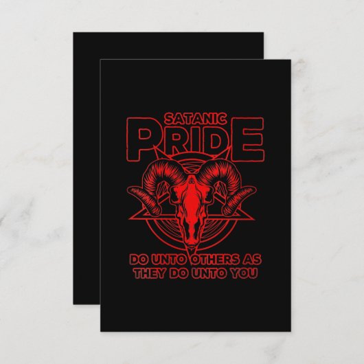 ウォメンズサタニックプライドサタニ異教のズムヤギサタン 出欠カード (正面/裏面)