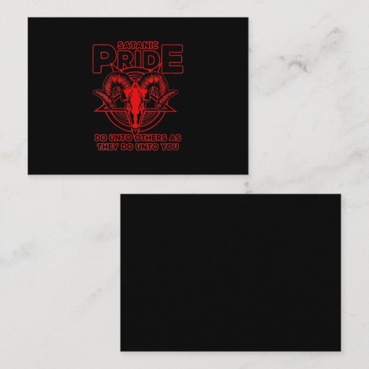 ウォメンズサタニックプライドサタニ異教のズムヤギサタン 名刺 (正面/裏面)