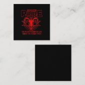ウォメンズサタンプライドサタン異教のスヤギSatan スクエア名刺 (正面/裏面)