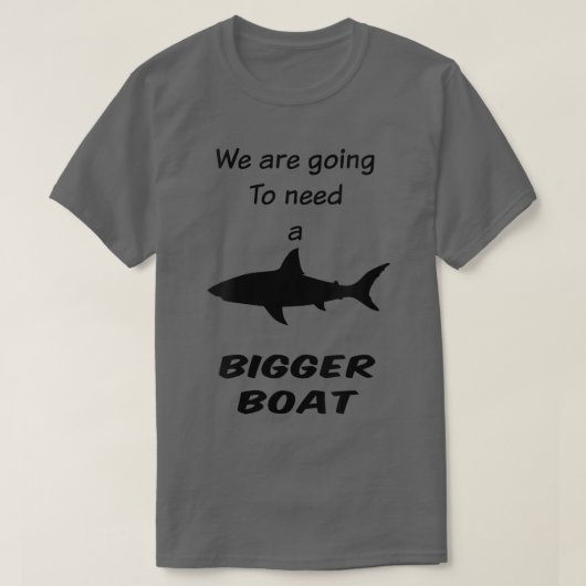 ウォメンズシャーク我々はより大きなボートVNeが必要になる Tシャツ (デザイン正面)