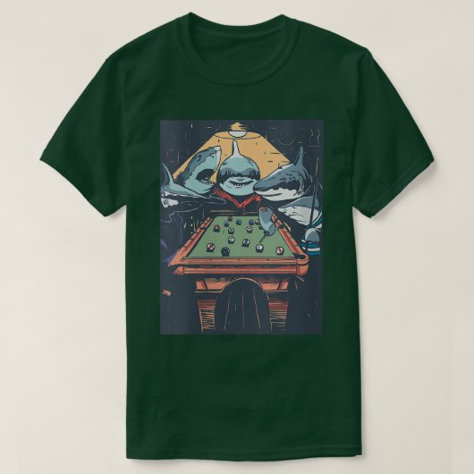 ウォメンズシャーク遊ズプールビラードVNeck Tシャツ (デザイン正面)