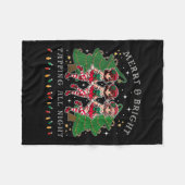 ウォメンズタップダンス&ベメリークリスマス小妖精や小人ダンシン フリースブランケット (正面(横))