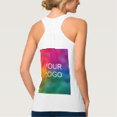 ウォメンズタンクトップビジネス会社ロゴ両面 タンクトップ (裏面)