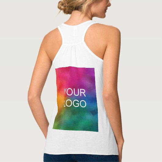 ウォメンズタンクトップビジネス会社ロゴ両面 タンクトップ (裏面)