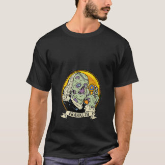 ウォメンズチェーンリンクゾンビドルベンフランクリンホテルC Tシャツ