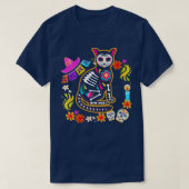 ウォメンズチワフアスケルトン死んだディアのメキシコの日 Tシャツ (デザイン正面)