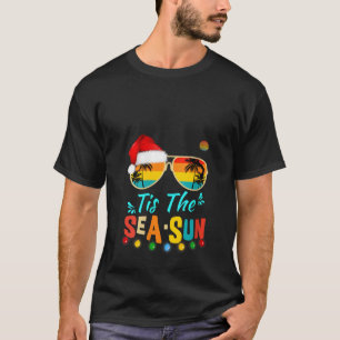 ウォメンズティスザシーサンサンサンタビーチサマークリスマ Tシャツ