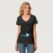 ウォメンズディコーヒースクラブとゴム手袋の汚れた部 Tシャツ (正面フル)