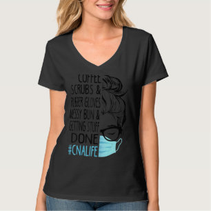 ウォメンズディコーヒースクラブとゴム手袋の汚れた部 Tシャツ