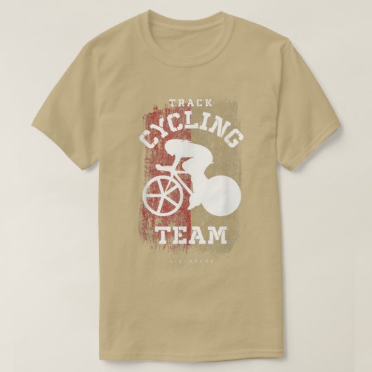 ウォメンズトラックサイクリングシンガポールロードバイクスピードシック Tシャツ (デザイン正面)
