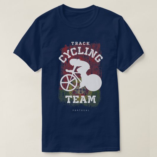 ウォメンズトラックサイクリングポルトガルロードバイクスピードサイク Tシャツ (デザイン正面)