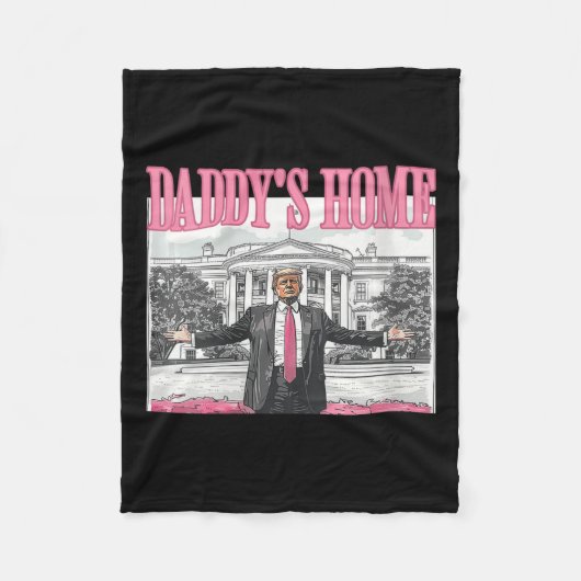 ウォメンズトランプダディスホームホワイトハウス2024 フリースブランケット (正面)