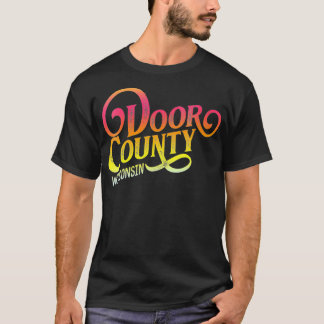 ウォメンズドアカウンティウィスコンシン観光客デザイン大人 Tシャツ