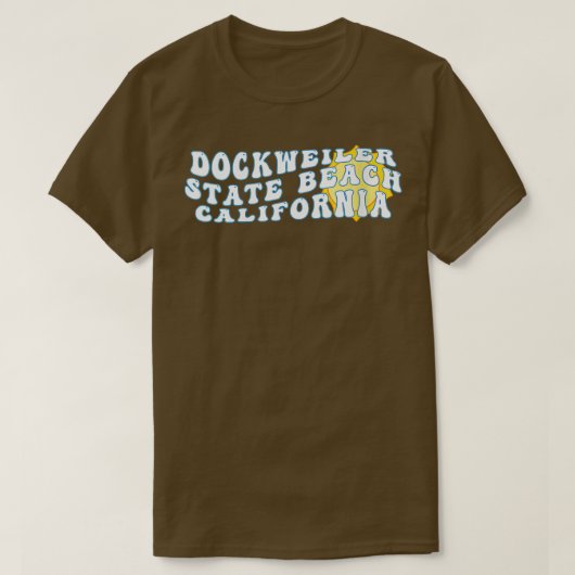 ウォメンズドックワイラー州ビーチカリフォルニアCAレトロ Tシャツ (デザイン正面)