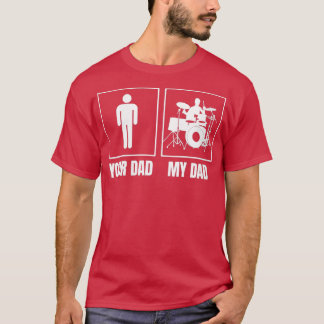 ウォメンズドラマーパパ私のパパはドラマー男性へウォム Tシャツ