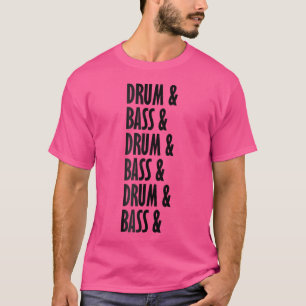 ウォメンズドラムとベース音楽の液体ジャングルクールEdm Tシャツ