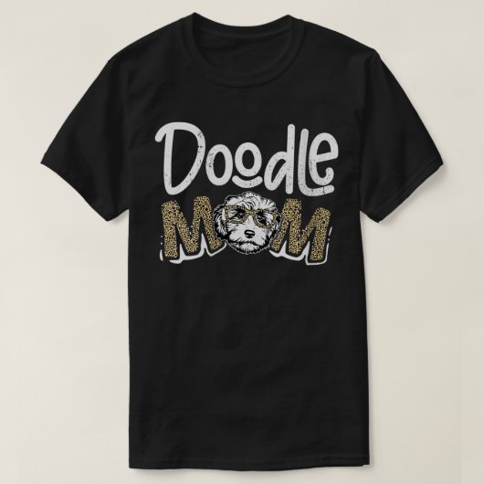 ウォメンズドードルマムヒョウGoldendodle母ダ Tシャツ (デザイン正面)