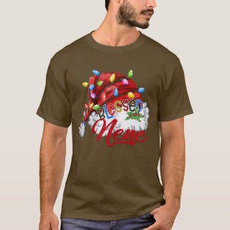 ウォメンズネ賛美ネサンタハットクリスマスライト8 Tシャツ