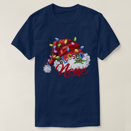 ウォメンズネ賛美ネサンタハットクリスマス Tシャツ (デザイン正面)