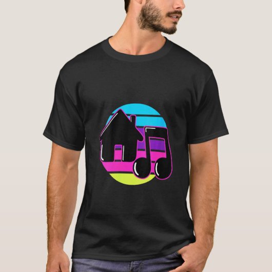 ウォメンズハウスミュージックレトロDj Chicago 1980s Electron Tシャツ (正面)