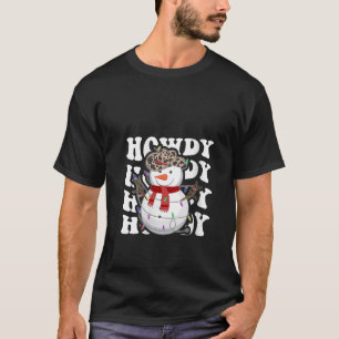 ウォメンズハウディサンタクロースレトログルーヴィカウボーイウェスト Tシャツ