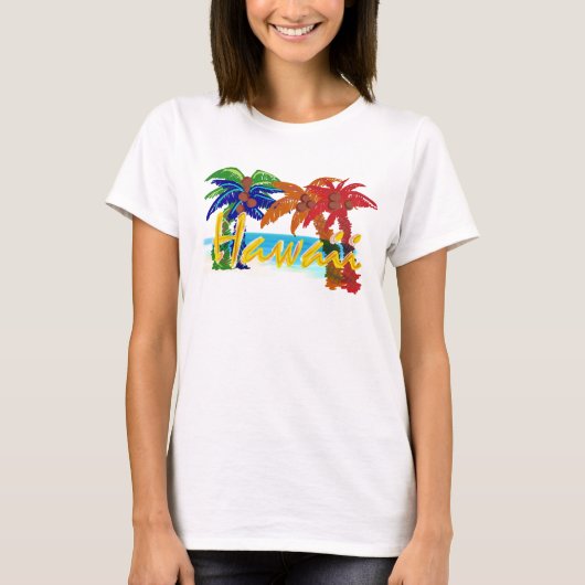 ウォメンズハワイビーチシャツ Tシャツ (正面)