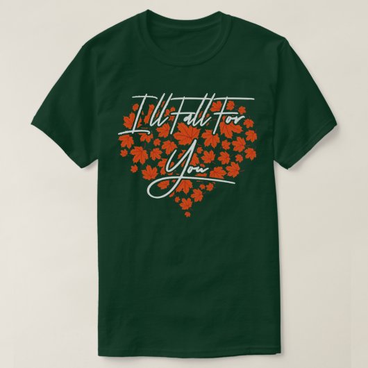 ウォメンズハート紅葉秋シーズン Tシャツ (デザイン正面)