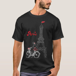 ウォメンズパリフランスシティオブラブエッフェルタワーユーロ Tシャツ