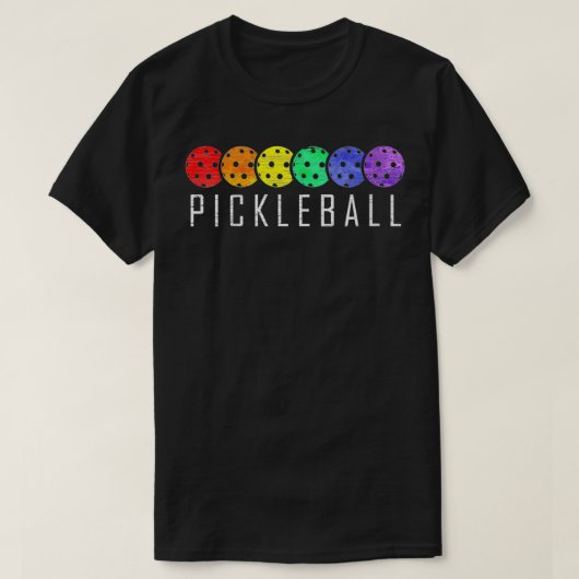ウォメンズピックルおもしろいボールパドルスポーツプレーヤーレトロ Tシャツ (デザイン正面)
