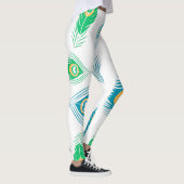 ウォメンズピーコックフェザーカラフルレギンス レギンス (右)