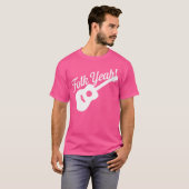 ウォメンズフォークイエアコースティックギターギタリスト音楽G Tシャツ (正面フル)