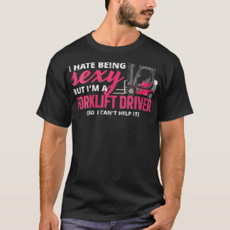 ウォメンズフォークリフトの運転者アパレルフォークリフトのオペレータF Tシャツ