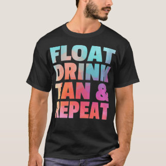 ウォメンズフロートドリンクタン&リピーター夏ビーチスイム Tシャツ