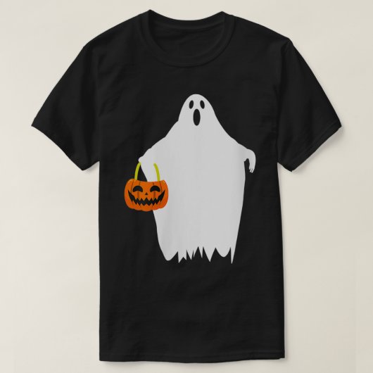 ウォメンズブハロウィーンアパレル幽霊ハロウィンVNec Tシャツ (デザイン正面)