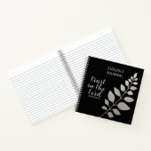 ウォメンズブラック&シルバーボタニカルクリスチャンジャーナル ノートブック (内部)