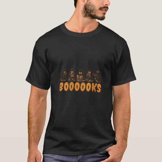 ウォメンズブークス幽霊ブウ読ブブック図書室ティーシュ Tシャツ (正面)
