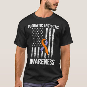 ウォメンズプサプポリア関節炎アメリカ国旗の戦士Aw Tシャツ