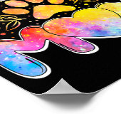 ウォメンズプードルママプードルラバーオーナーおもしろい犬 ポスター (角)