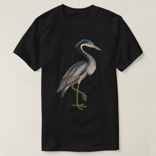 ウォメンズヘロンウォーターバードラバーブルーヘロン沿岸 Tシャツ (デザイン正面)