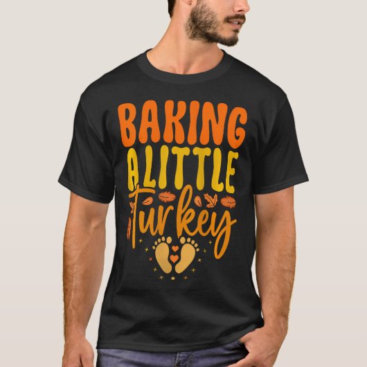 ウォメンズベーキングアリトルターキーサンクスギビング Tシャツ (正面)