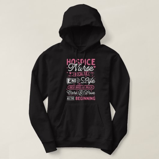 ウォメンズホスピスナースTシャツ パーカ (デザイン正面)