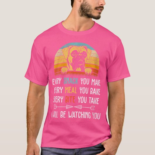ウォメンズボクサー自分で作るスナックごと食べるB Tシャツ (正面)