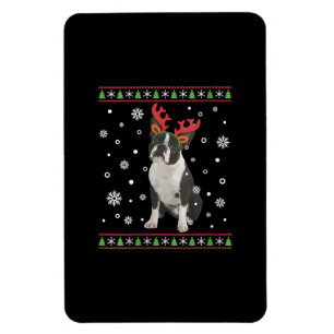 ウォメンズボストンテリアクリスマスズ醜いクリスマスセーター マグネット