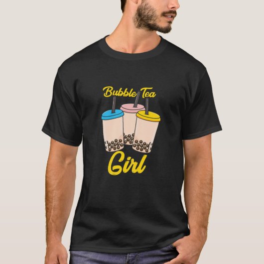 ウォメンズボバブルティーガール Tシャツ (正面)