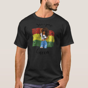 ウォメンズボリビア蠍座クイーンアフロヘアアフリカンボール Tシャツ