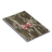 ウォメンズボートムランド迷彩柄キュートピンクリボンボウ ノートブック (右側)