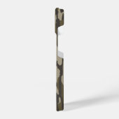 ウォメンズボートムランド迷彩柄キュートピンクリボンボウ iPhoneケース (左側面)