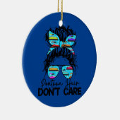 ウォメンズポンツーンヘア気にメッシーバンポンツーンしない セラミックオーナメント (右)