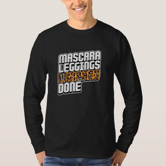ウォメンズマスカラレギンスヒョウDONチータープリント Tシャツ (正面)