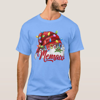 ウォメンズメ賛美ームサンタハットクリスマスライト8 Tシャツ
